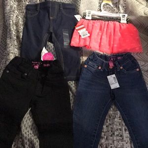 Girls new jeans and skirt size 12-18